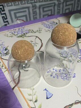 MOLFUJ Glass Storage Container with Ball Cork